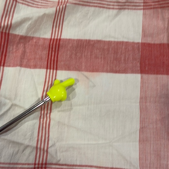 🍀2/$22 Vintage 80s Red White Plaid Short Sleeve Button Down Blouse Womens Medium - Picture 6 of 9